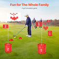 Backyard Golf Game, 6 Hole Golf Course, Golf Game Practice Games, Golf Chipping Game for Family, Adults and Kids, Portable Outdoor Yard Golf Game for Lawn, Yard, Camping, Park, Beach