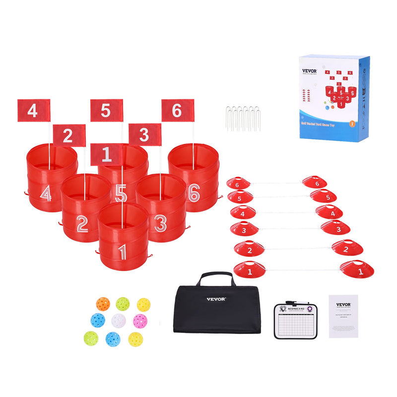 6 Hole Portable Golf Chipping Game Set Practice Outdoor Family