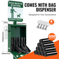 Dog Waste Station with 600 Poop Bags Commercial Pet Park