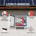 Solar PV Combiner Box 6 String 10A IP65 Steel Case
