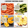 Commercial Vegetable Dicer French Fry Cutter 4 Blades Wedge