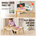Kids Sensory Table Wooden Sand Water Play 3 Storage Bins