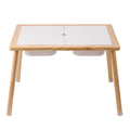 Kids Sensory Table Wooden Sand Water Play 3 Storage Bins