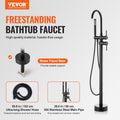 Freestanding Bath Faucet Floor Mount 360° Swivel Spout Shower Mixer