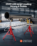 Pipe Jack Stands 1134kg Adjustable 610-1067mm Portable Folding