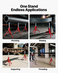 Pipe Jack Stands 1134kg Adjustable 610-1067mm Portable Folding