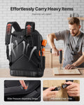 Tool Backpack 65 Pockets Heavy Duty Work Organizer Laptop Compartment