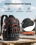 Tool Backpack 65 Pockets Heavy Duty Work Organizer Laptop Compartment