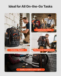 Tool Backpack 65 Pockets Heavy Duty Work Organizer Laptop Compartment