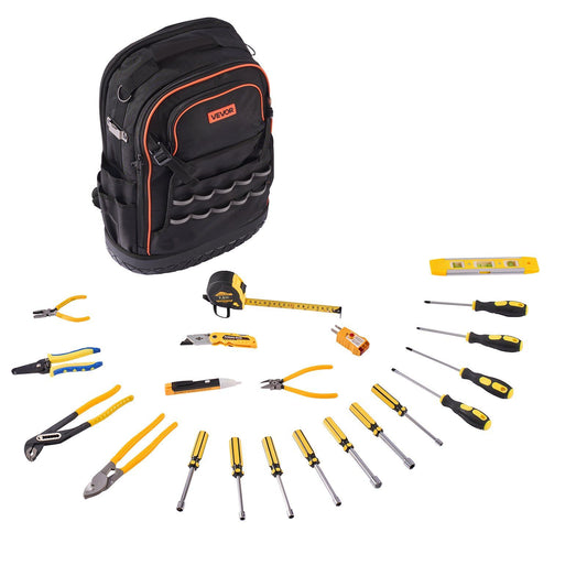 Tool Backpack 65 Pockets Heavy Duty Laptop Compartment Electrician