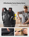 Tool Backpack 65 Pockets Heavy Duty Laptop Compartment Electrician