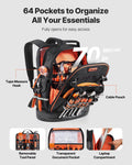 Tool Backpack 64 Pockets Heavy Duty Laptop Compartment Work Bags