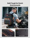 Tool Backpack 49 Pockets Laptop Compartment Heavy Duty Work Bag
