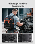 Tool Backpack 45 Pockets Heavy-Duty Laptop Compartment Electrician Work