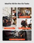 Tool Backpack 45 Pockets Heavy-Duty Laptop Compartment Electrician Work
