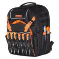 Tool Backpack 45 Pockets Heavy-Duty Laptop Compartment Electrician Work