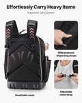 Tool Backpack 56 Pockets Heavy Duty Storage Organiser Laptop Compartment