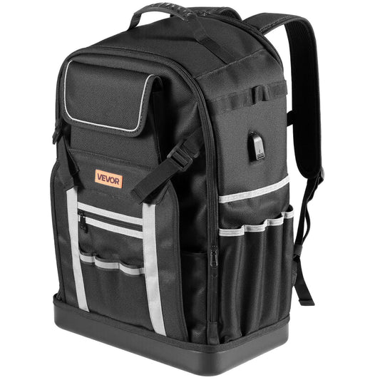 Tool Backpack 56 Pockets Heavy Duty Storage Organizer Molded Base