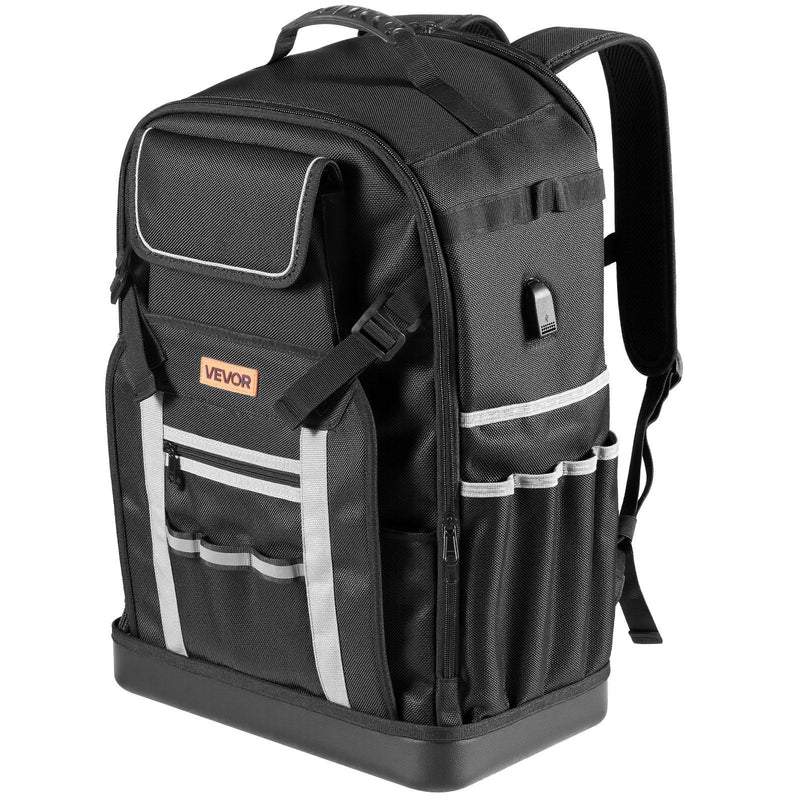 Tool Backpack 56 Pockets Heavy Duty Storage Organizer Molded Base