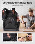 Tool Backpack 56 Pockets Heavy Duty Storage Organizer Molded Base