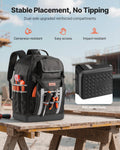 Tool Backpack 56 Pockets Heavy Duty Storage Organizer Molded Base