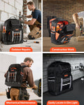 Tool Backpack 56 Pockets Heavy Duty Storage Organizer Molded Base