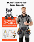 Tool Belt 22 Pockets Heavy Duty Carpenter Electrician Suspenders