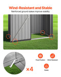 Metal Garden Shed 1533x876x1815mm Lockable Door 2 Vents