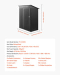 Metal Garden Shed 1533x876x1815mm Lockable Door 2 Vents