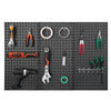 Metal Pegboard 60x30cm 3 Panel Wall Organiser Home Office Storage