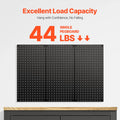 Metal Pegboard 60x30cm 3 Panel Wall Organiser Home Office Storage