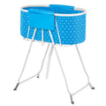 Portable Dog Bathtub, Elevated & Foldable Space-saving Pet Shower Station with Quick Drainage, Bathing Tub for Washing & Grooming Small and Medium Size Dogs and Cats Indoor & Outdoor, Light Blue