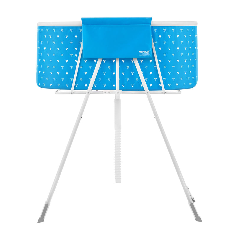 VEVOR Portable Dog Bath Tub Elevated Foldable Small Medium Pets Light Blue