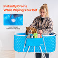 VEVOR Portable Dog Bath Tub Elevated Foldable Small Medium Pets Light Blue