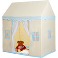 Kids Play Tent 1-5 Years Mat Lamp Windows Indoor Outdoor Beige