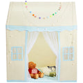 Kids Play Tent 1-5 Years Mat Lamp Windows Indoor Outdoor Beige