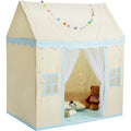 Kids Play Tent 1-5 Years Mat Lamp Windows Indoor Outdoor Beige