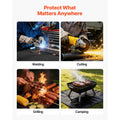 Welding Blanket, 1829mm x 2438mm Silicone Coated Fiberglass Welding Blanket, 1800°F Heat Resistant Safety Protection Blankets, Flame Retardant Fireproof Insulation Mat with Metal Grommets