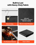 Welding Blanket, 1219mm x 1829mm Silicone Coated Fiberglass Welding Blanket, 1800°F Heat Resistant Safety Protection Blankets, Flame Retardant Fireproof Insulation Mat with Metal Grommets
