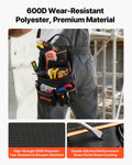 Tool Pouch Belt 14 Pockets Heavy Duty Adjustable 83-127cm Electrician