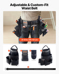 Tool Belt 18 Pocket Heavy Duty Adjustable Work Apron Organizer 80-131cm