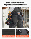 Tool Belt 18 Pocket Heavy Duty Adjustable Work Apron Organizer 80-131cm