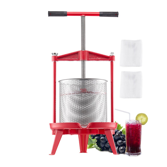 Giselle 14L Fruit Wine Press Stainless Steel Manual Juice Maker Cider