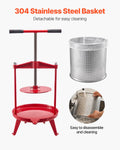 Giselle 14L Fruit Wine Press Stainless Steel Manual Juice Maker Cider
