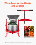 Fruit Crusher 7L Stainless Steel Manual Grinder Apple Wine Cider