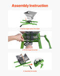Fruit Crusher 7L Stainless Steel Manual Grinder Apple Wine Cider