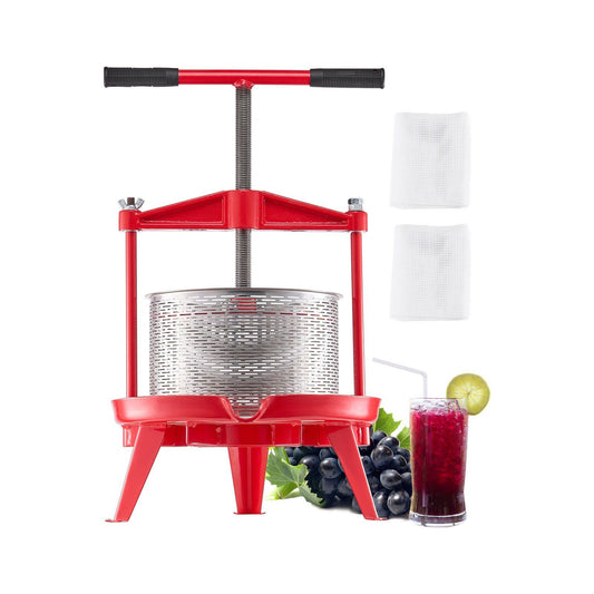 Giselle 9L Fruit Wine Press Stainless Steel Manual Juice Cider Maker