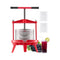 2.38 Gal/9L Fruit Wine Press, Stainless Steel Basket with Cross-beam and Triangular Structure, Manual Juice Maker, Cider Apple Grape Tincture Making Press with T-Handle for Kitchen Home