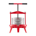 2.38 Gal/9L Fruit Wine Press, Stainless Steel Basket with Cross-beam and Triangular Structure, Manual Juice Maker, Cider Apple Grape Tincture Making Press with T-Handle for Kitchen Home
