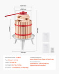 Fruit Wine Press Manual 12L Wood Basket Home Winemaking